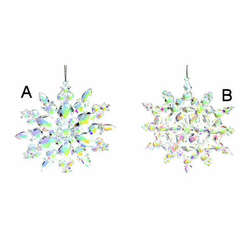 Item 818006 Clear/Iridescent Snowflake Ornament