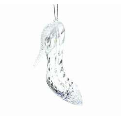 Item 818015 Clear High Heel Shoe Ornament
