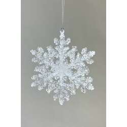 Item 818043 Clear Snowflake Ornament With Frost Finish