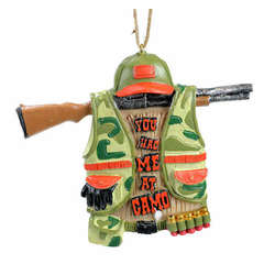 Item 825031 thumbnail You Had Me At Camo Hunting Vest Ornament