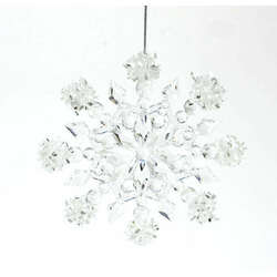 Item 825052 Clear Snowflake With Glitter Ornament