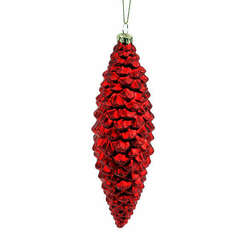 Item 844066 Long Red Pine Cone Ornament