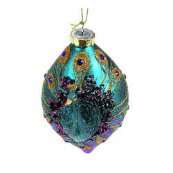 Item 844074 Finial Shape Peacock Ornament